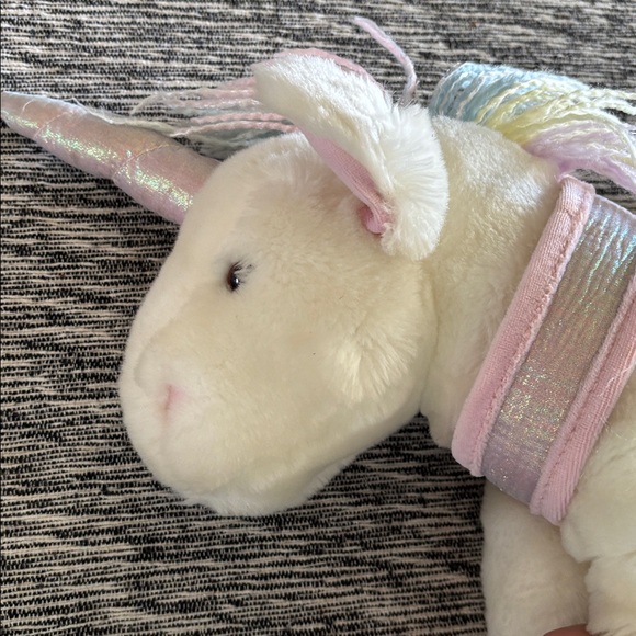 COMMONWEALTH 2001 Pastel Rainbow Sparkle Unicorn Plush RARE - Picture 3 of 4